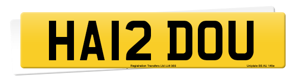 Registration number HA12 DOU